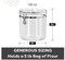 Airtight Food Storage Container, Jumbo Clear Canister with Clamp Lid, 150 oz - for Kitchen & Pantry Storage of Bulk, Dry Foods Including Pasta, Flour, Sugar, Coffee, Rice, Tea, Spices & Herbs